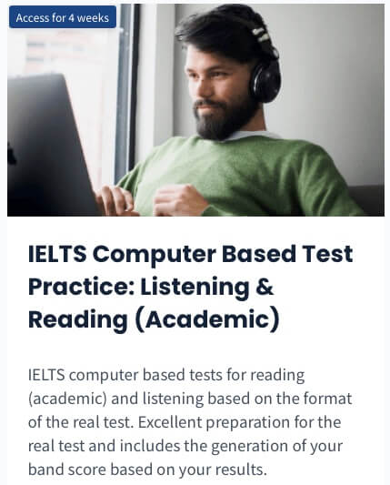 IELTS Computer Based Test Practice Listening and Reading